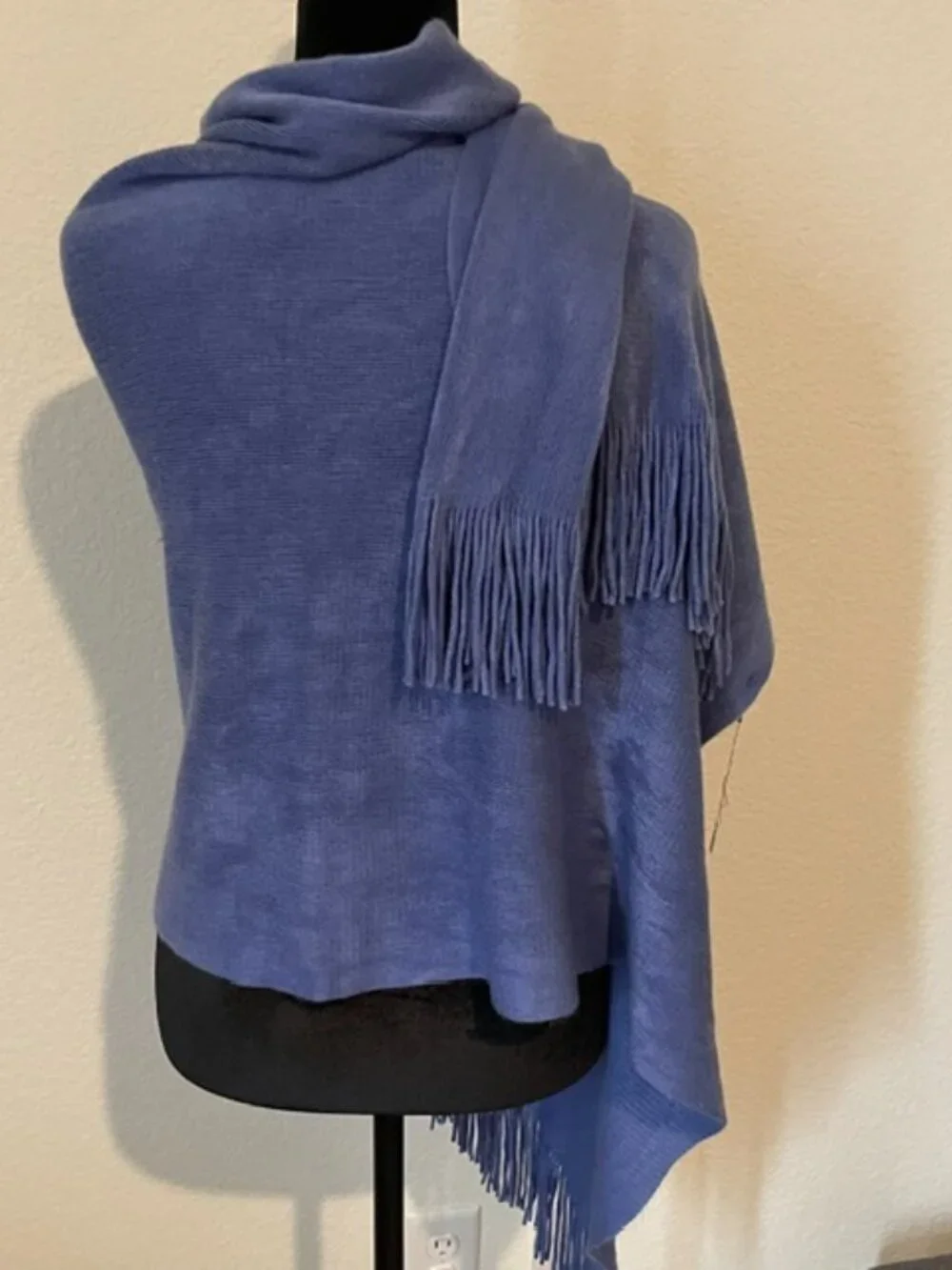 Women's CCC Wrap with Fringe Blue